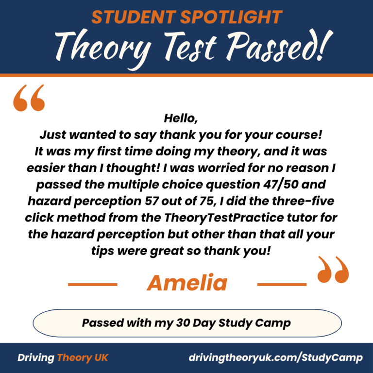 Student spotlight: Amelia passed the driving theory test with Driving Theory UK